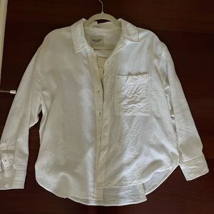 Abercrombie Oversized Linen-Blend Shirt